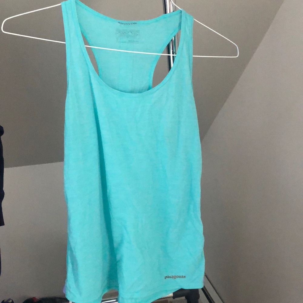 Patagonia teal tank top